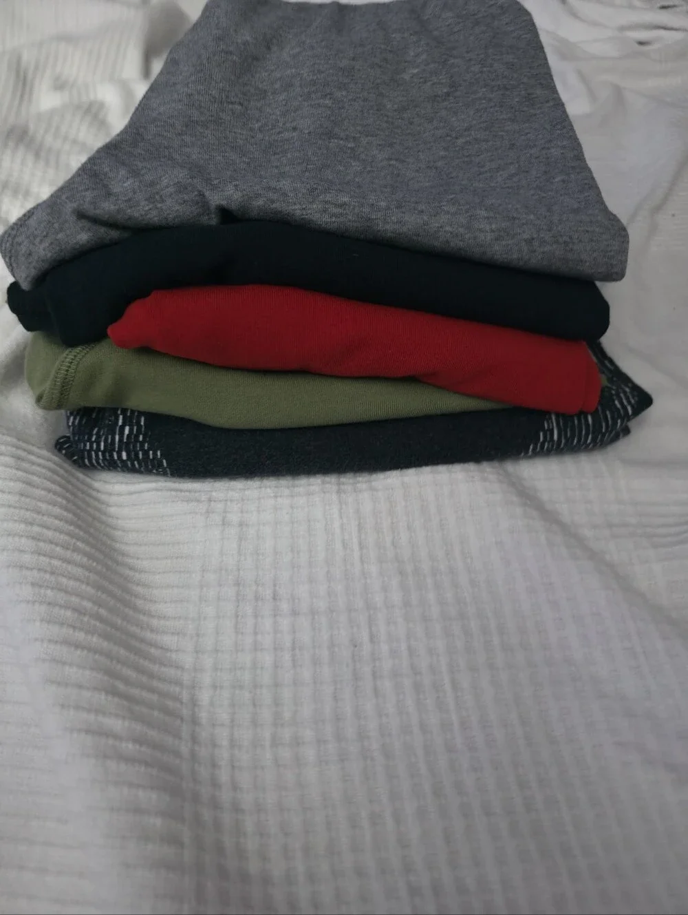 Women Nike Stretch Leggings Pack - Red, Olive, Black, Gray